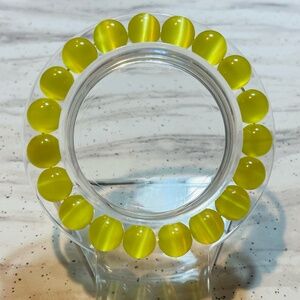 Handmade Yellow Cat's Eye Bracelet